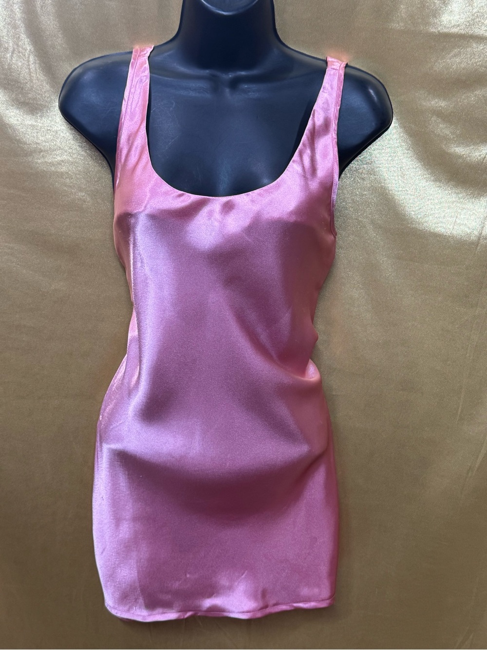 Vintage Victoria's Secret Pink Satin Tank Top - Size Small